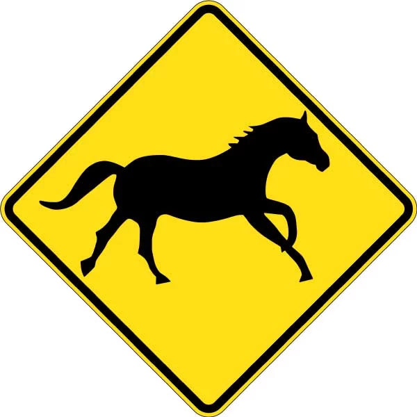 Aluminium Wild Horses Picto | Rural Road Safety | Uniform Safety Signs
