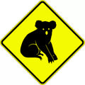 Aluminium Koala Picto Sign | Roadside Safety | Uniform Safety Signs