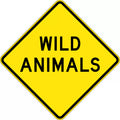 900x900mm Wild Animals Sign | Rural Roadways | Uniform Safety Signs