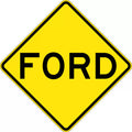 600x600mm Aluminium Ford Sign | Roadworks | Uniform Safety Signs