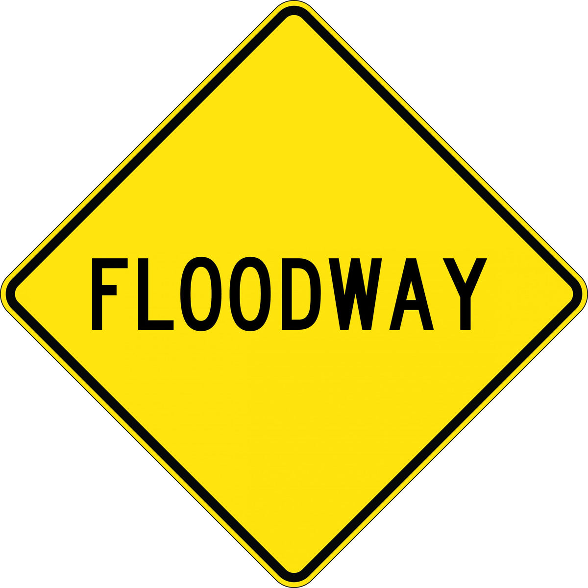 600x600mm Aluminium Class 1 Reflective Floodway Sign