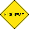 750x750mm Aluminium Class 1 Reflective Floodway Sign