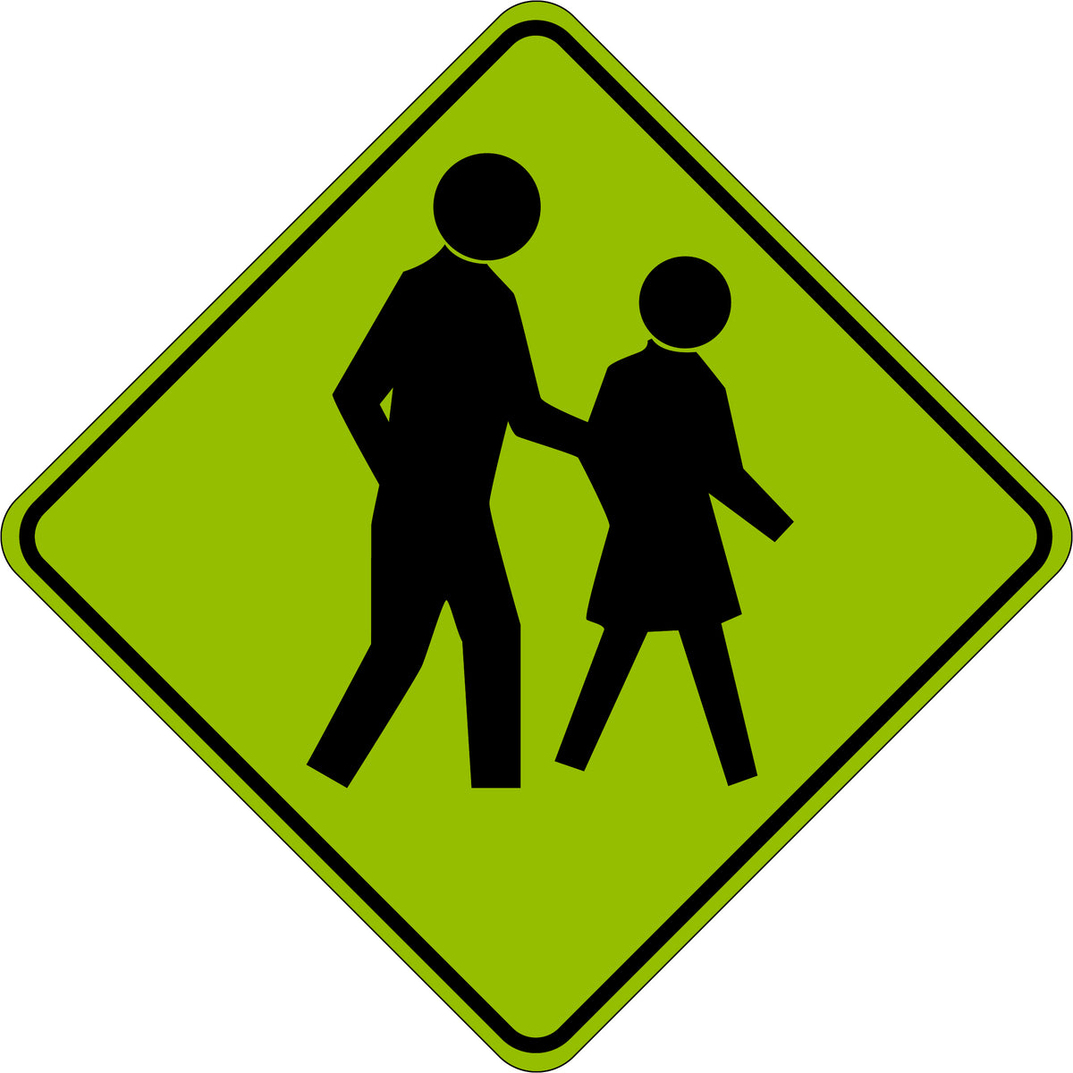 750x750mm Pedestrian Symbol | Site Traffic Management | Uniform Safety Signs