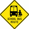 600x600mm School Bus Route Sign | School Zones | Uniform Safety Signs