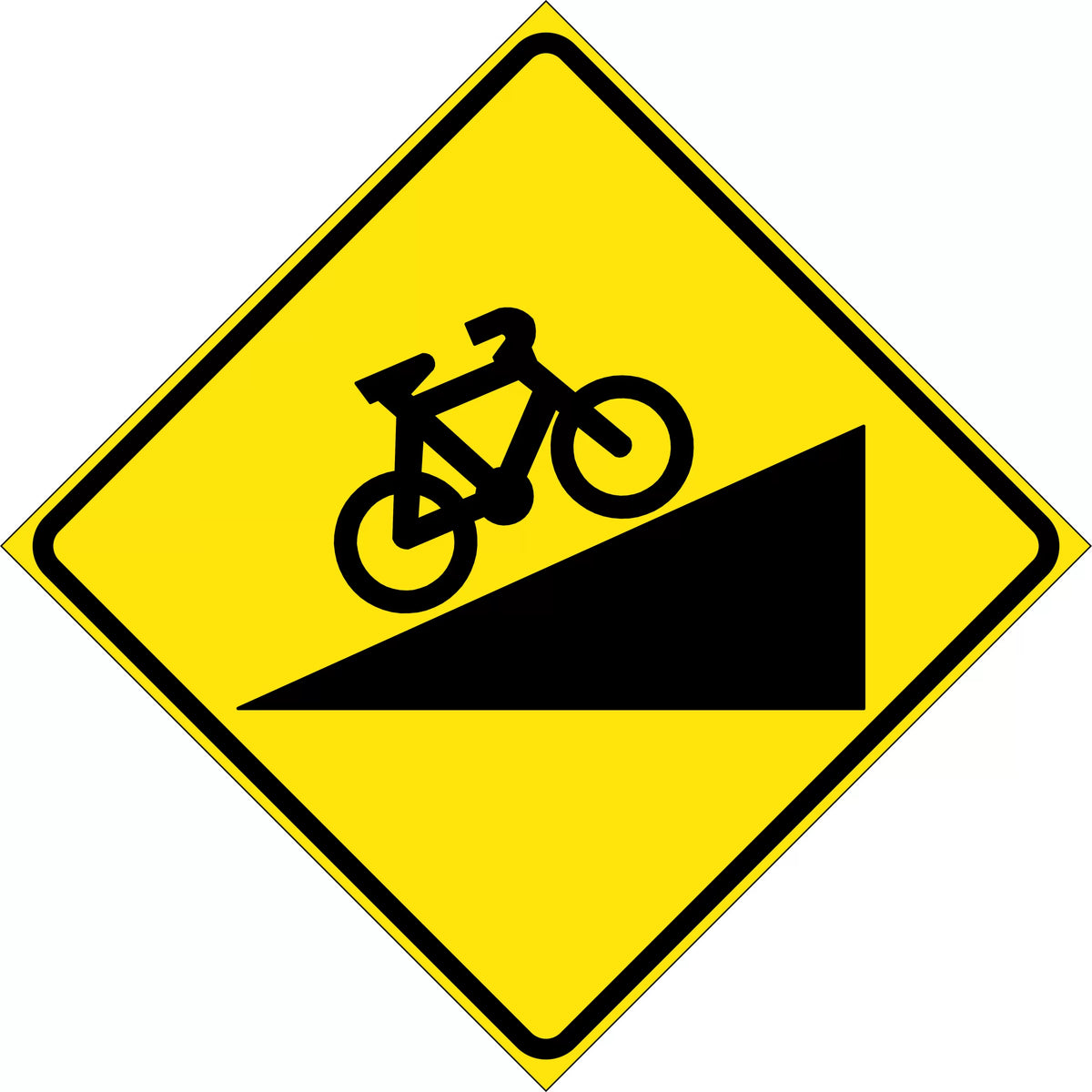 Steep Climb Bicycle Warning Sign | Road Safety | Uniform Safety Signs