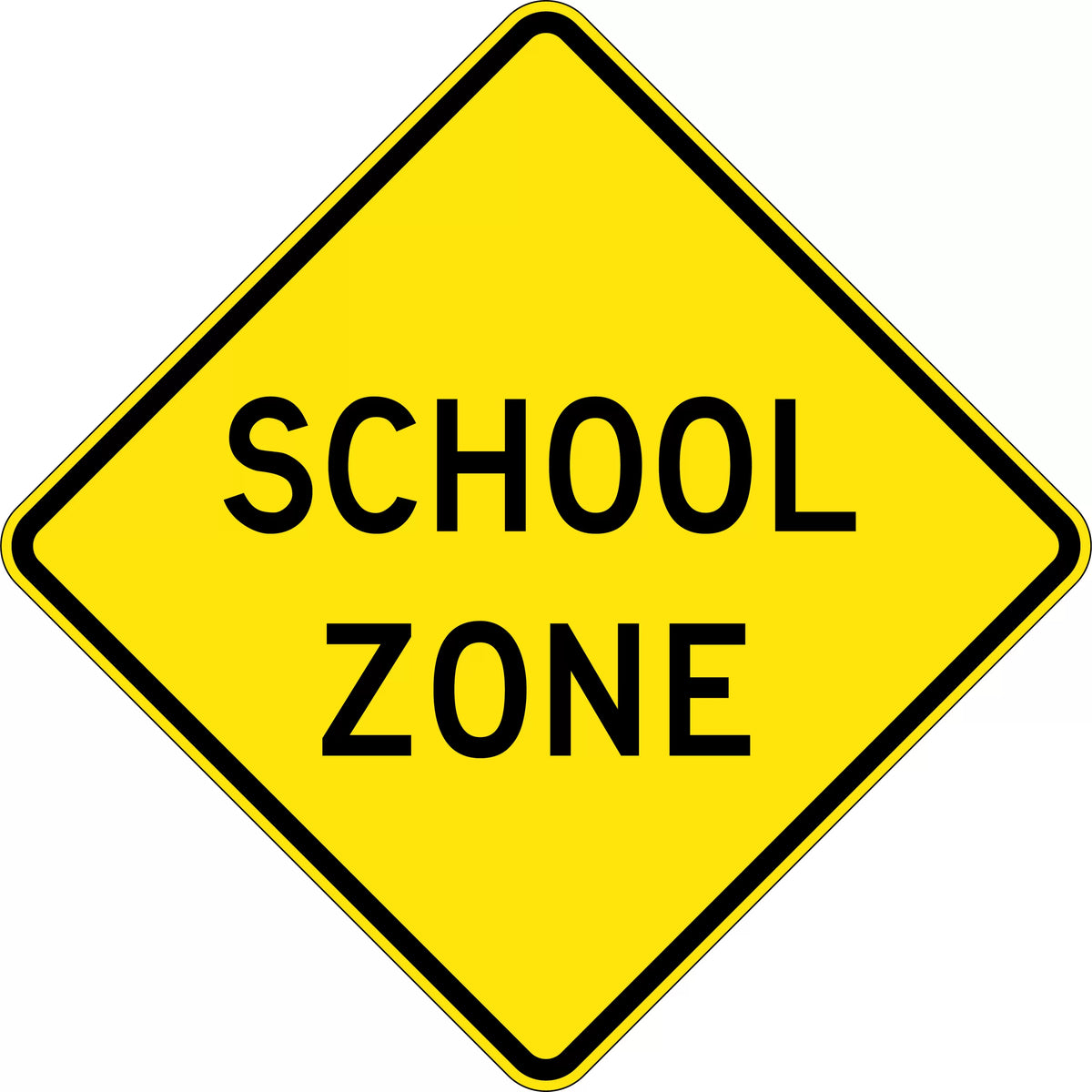 900x900mm School Zone Sign | School Precincts | Uniform Safety Signs
