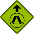 900x900mm Pedestrians Ahead Sign | Roadworks & Site Access | Uniform Safety Signs
