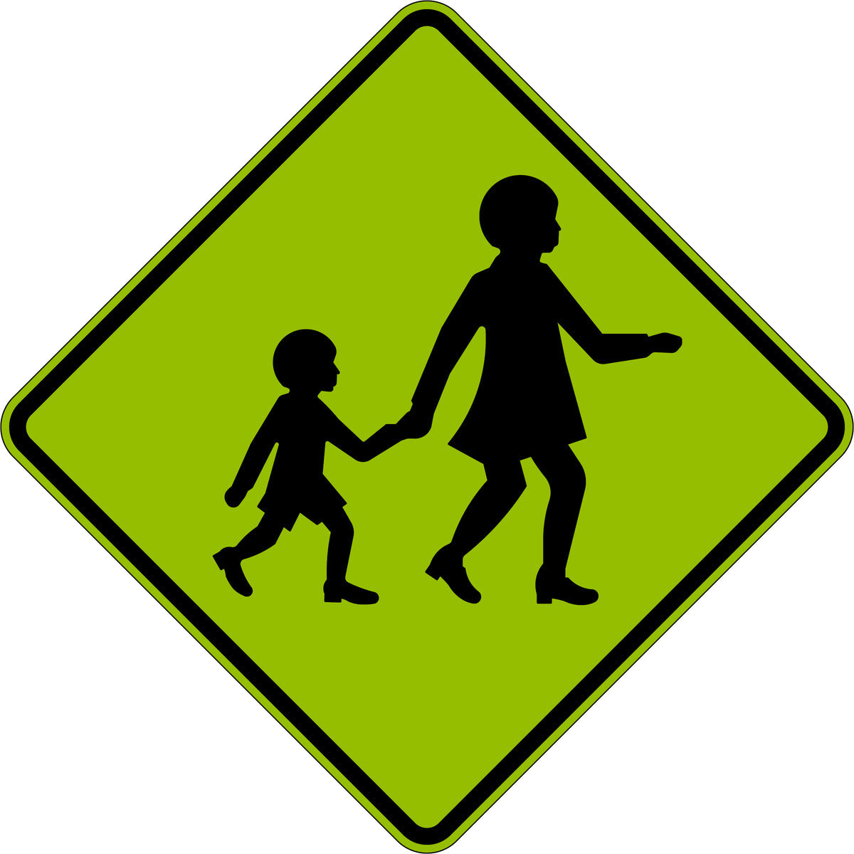 Aluminium Mother and Child Sign | School Zones | Uniform Safety Signs