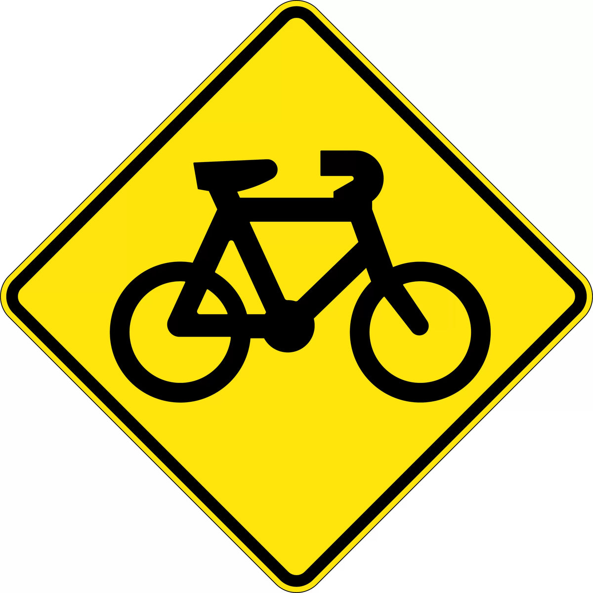 600x600mm Bicycle Symbol | Shared Path Markings | Uniform Safety Signs