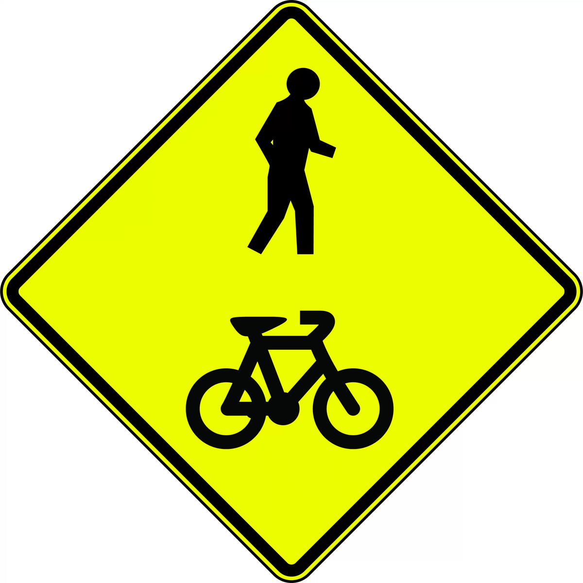 600x600mm Shared Zone Sign | Urban Traffic Areas | Uniform Safety Signs
