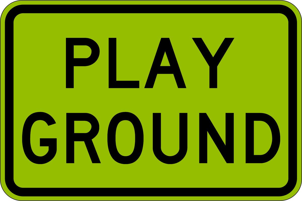 750x500mm Aluminium Play Ground Sign | School Zones | Uniform Safety Signs