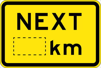 1000x300mm Aluminium Class 1 Reflective Distance Sign | Uniform Safety Signs