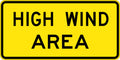 1200x600mm High Wind Area Sign | Coastal Roadworks | Uniform Safety Signs