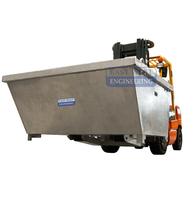 1500 kg Load Limit Tipping Bin | Industrial Waste Handling | East West Engineering, view 2