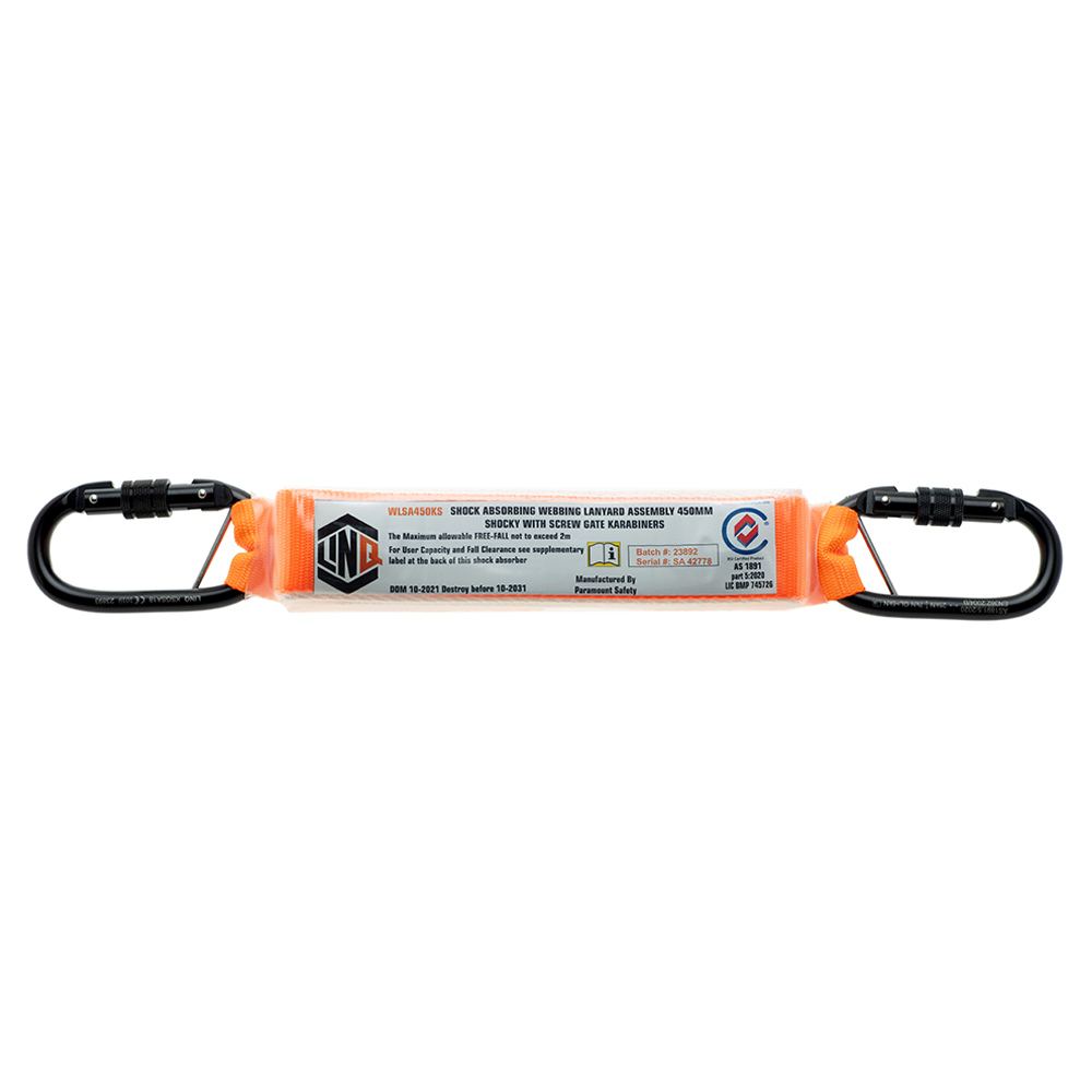 Shock Absorbing Assembly with Karabiners