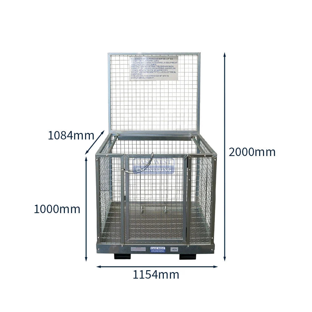 Forklift Work Platform - Mesh Panels Flatpack | Team Systems, view 3
