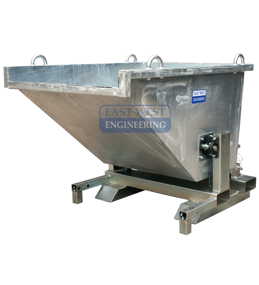 H.D Galvanised Rollover Bin | Industrial Waste Collection | East West Engineering