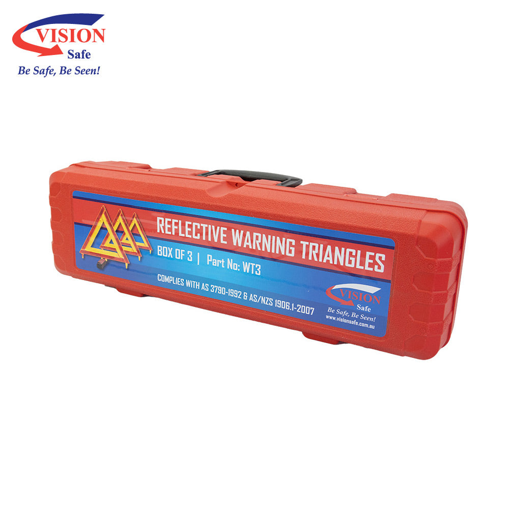 Folding Reflective Warning Triangles - 3 Pack | Vision Safe, view 5