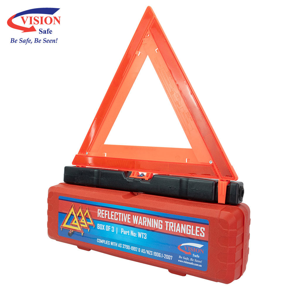 Folding Reflective Warning Triangles - 3 Pack | Vision Safe, view 7