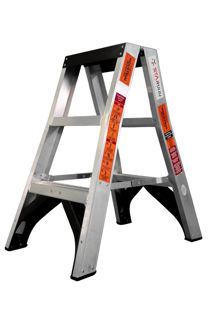3 Step 180kg Load Rating Twin Step Ladder | Staruiju, view 3