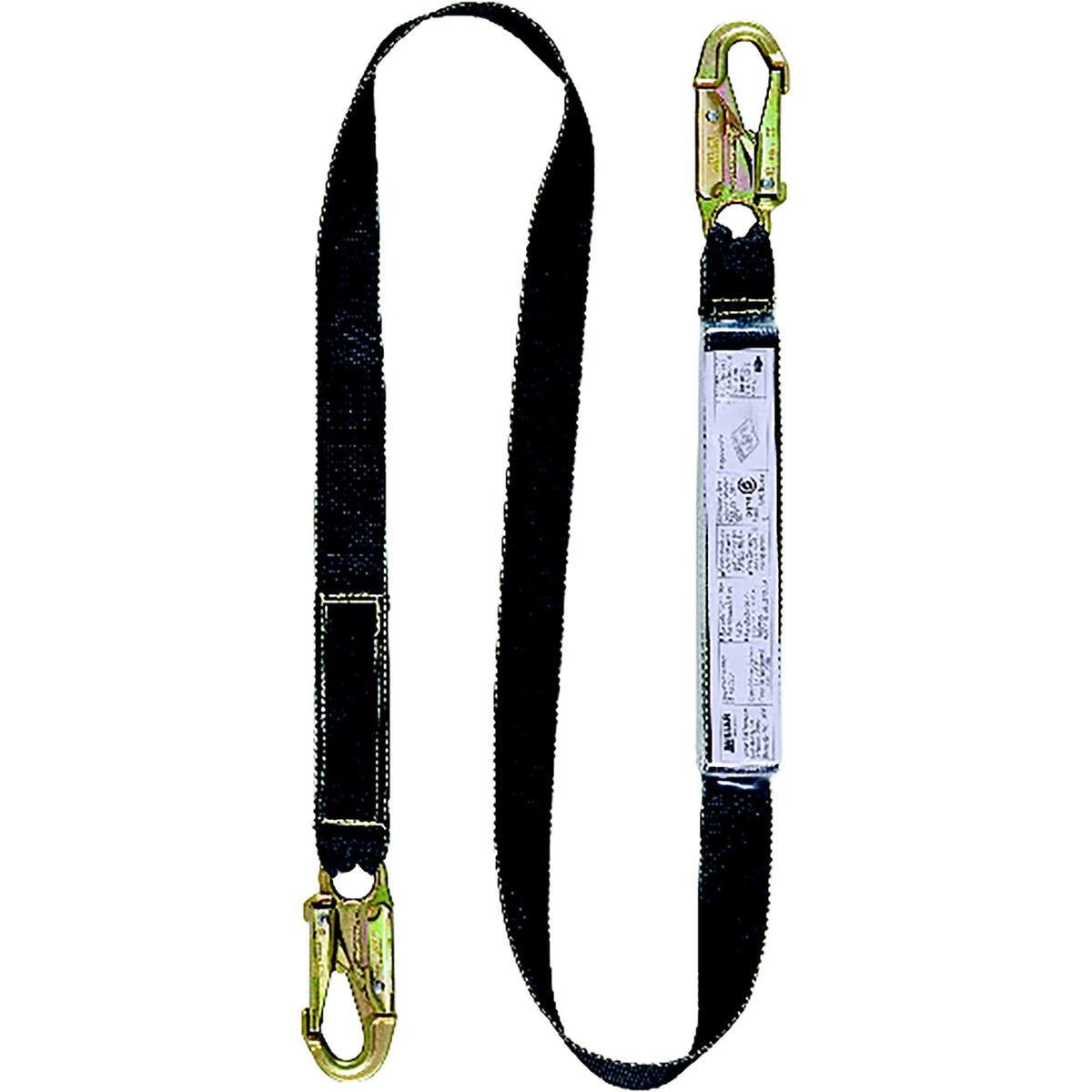 Adjustable Lanyard with Energy Absorber and Scaff Hooks - Lanyards