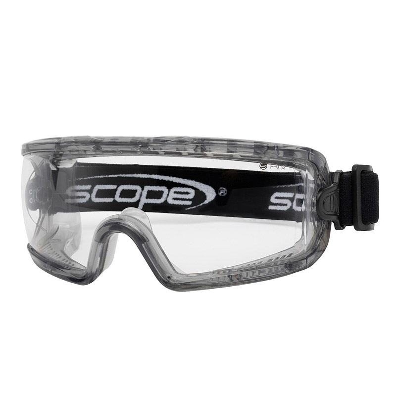Atomic Crystal Grey Frame Clear Lens Safety Goggles - Eye Protection