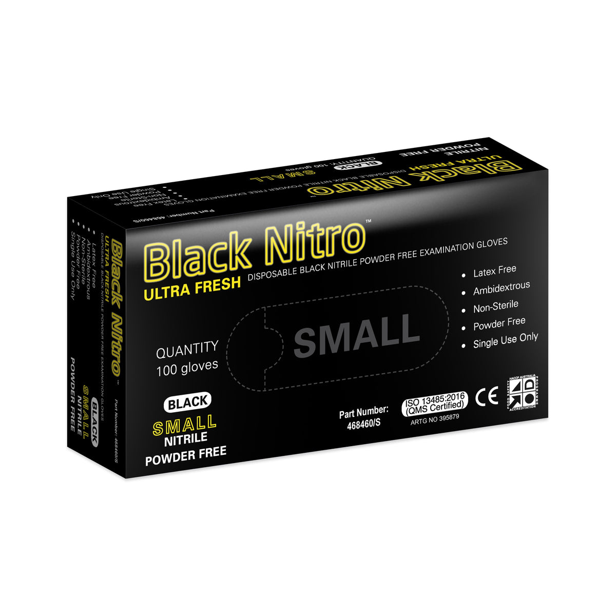 Black Nitro Premium Nitrile Gloves Powder Free