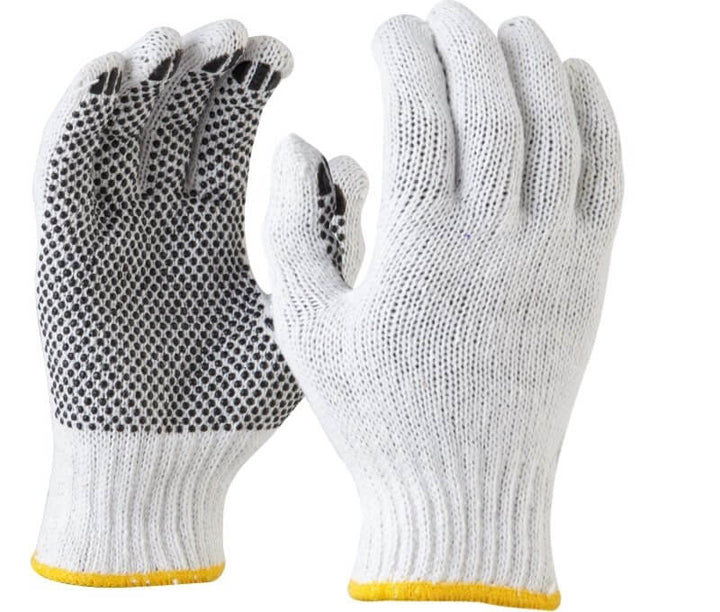 Bleached Polka Dot Knitted Work Glove - Large - Safety Gloves