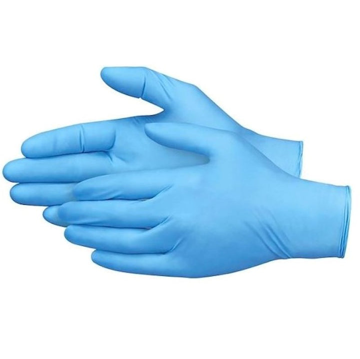 Blue Nitrile Powder Free Gloves Box of 100 - Large - Safety Gloves