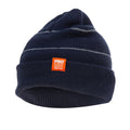 Beanie With Retro-Reflective Stripes - Navy
