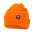 Beanie With Retro-Reflective Stripes - Orange