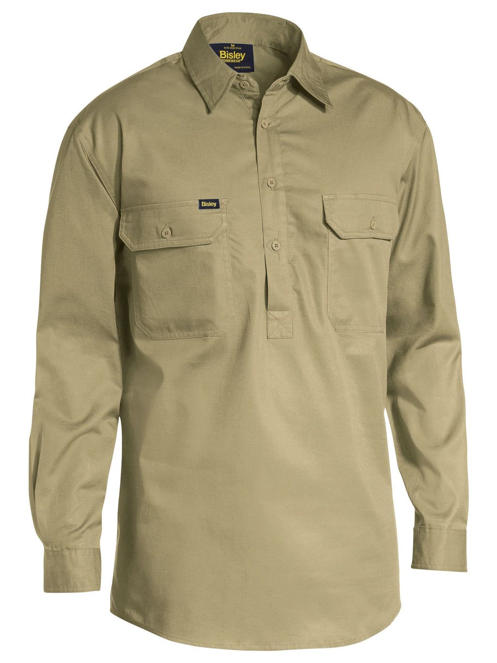 Closed Front Cool Lightweight Drill Shirt - Men's