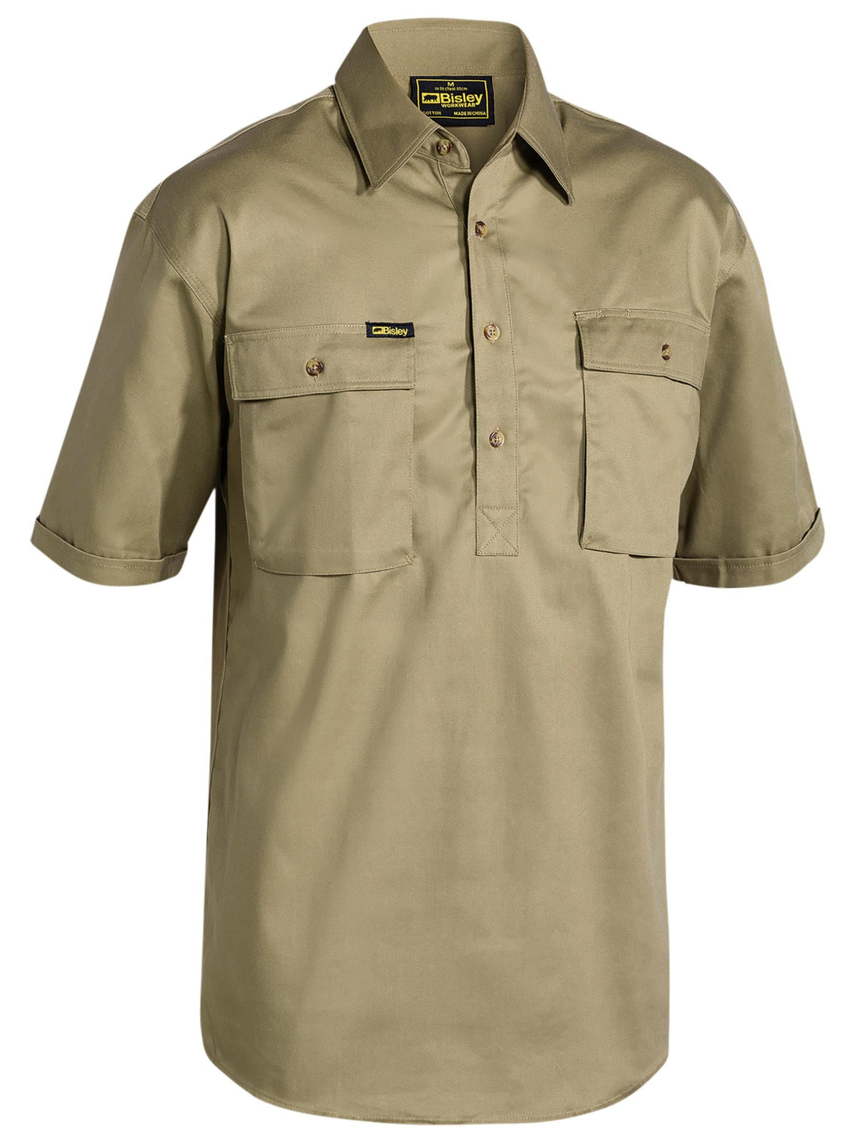 Closed Front Cotton Drill Shirt - Men's