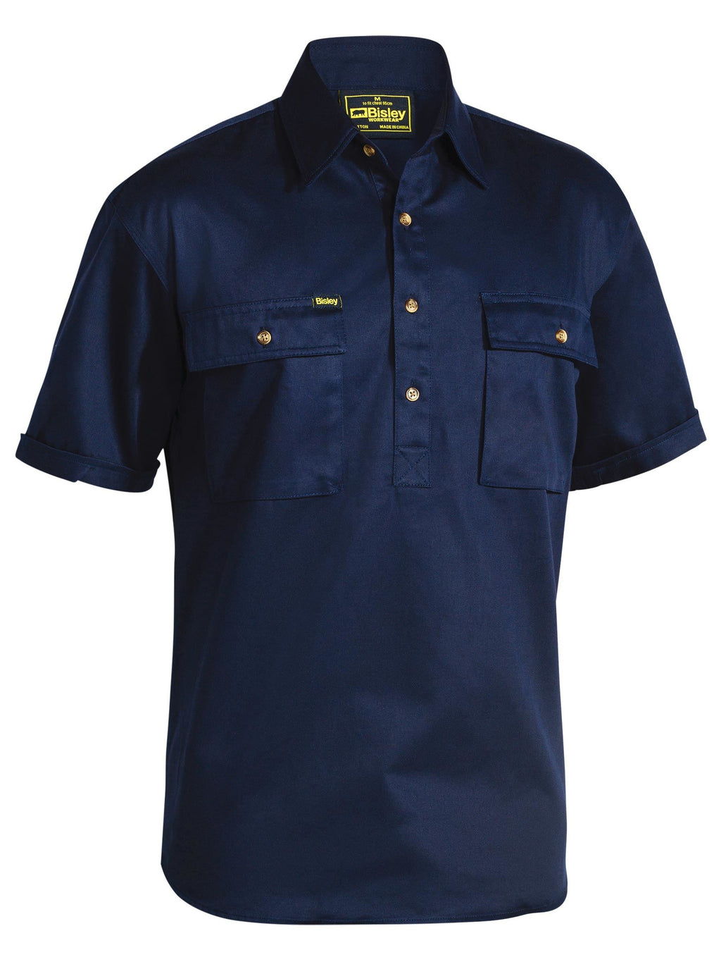 Closed Front Cotton Drill Shirt - Men's