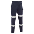 Cotton Drill Cargo Pants with Reflective Tape - Workwear