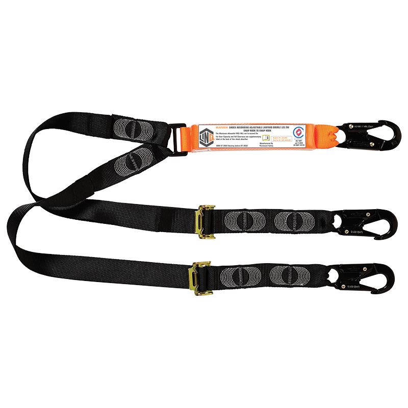 Double Leg Adjustable Shock Absorbing Lanyard - Lanyards