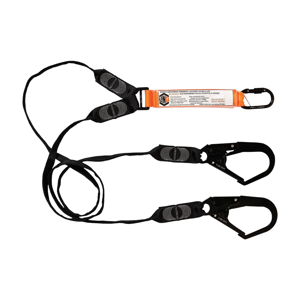 Double Leg Shock Absorbing Lanyard with Hardware - Lanyards