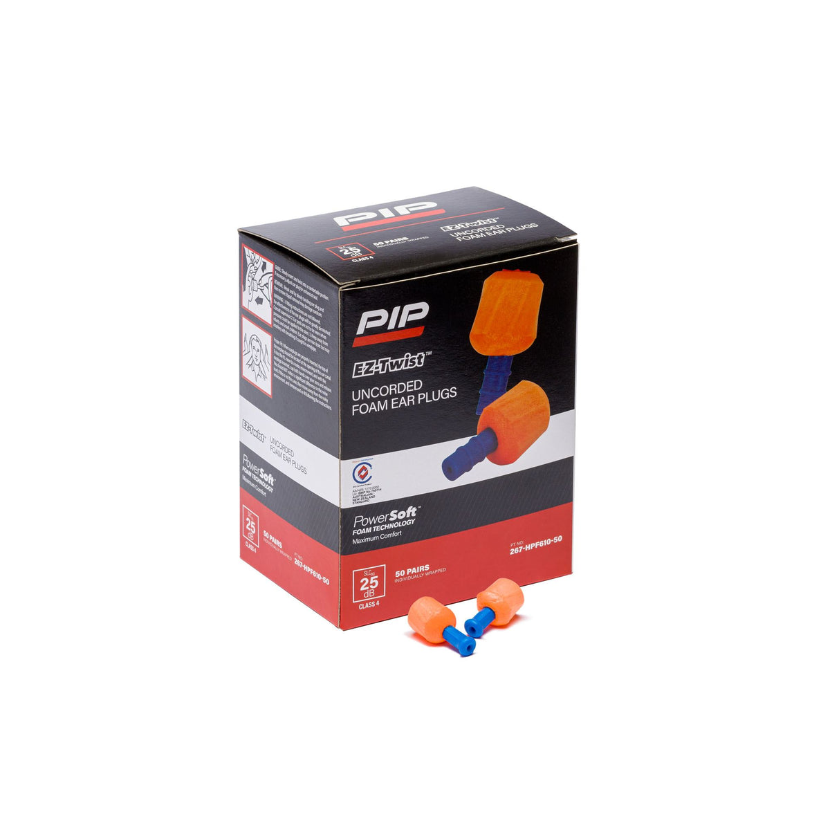 Earplugs Uncorded 50 Pairs - Hearing Protection