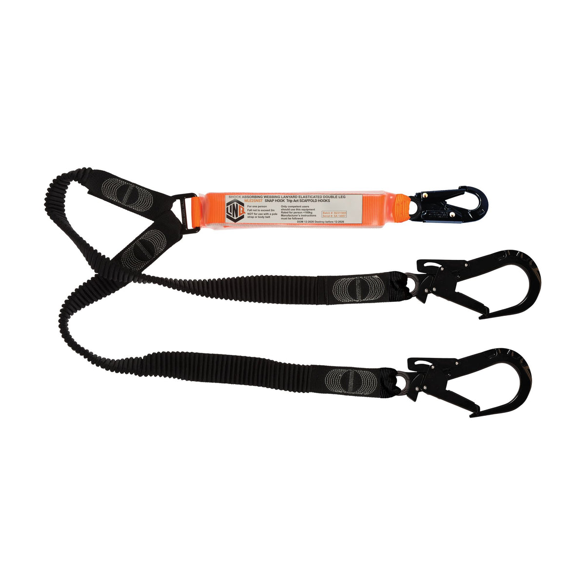 Elasticated Double Leg Lanyard with Hooks - Lanyards