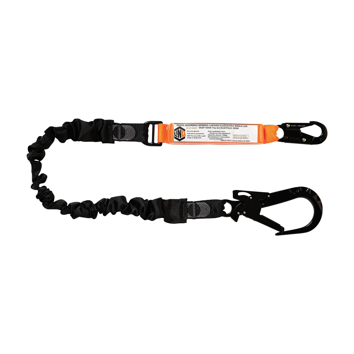 Elasticated Single Leg Lanyard with Hooks - Lanyards