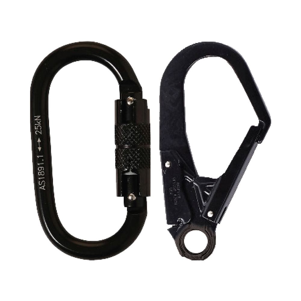 Elite Single Leg Shock Absorbing 2M Adjustable Lanyard With Hardware - Lanyards