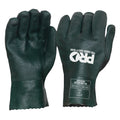 Green Double Dipped PVC Gloves - Hands