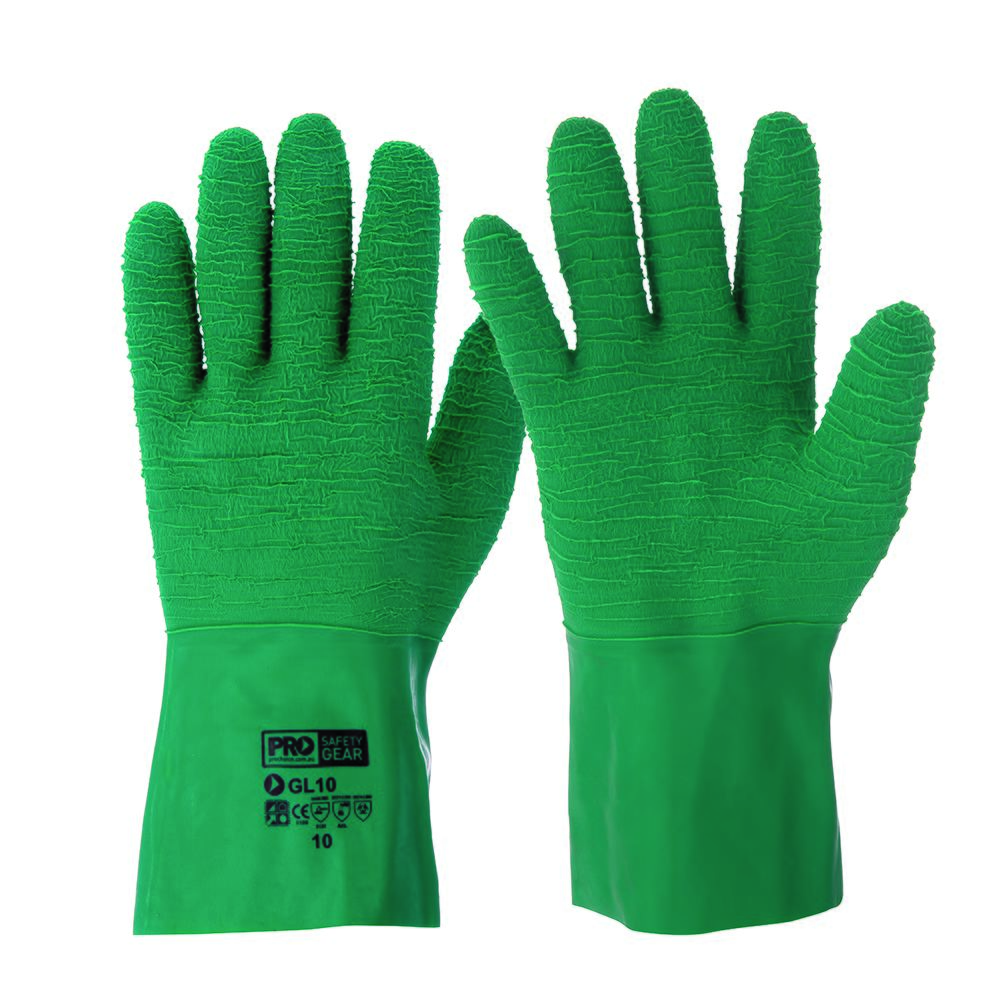 Green Gauntlet Gloves - Hands