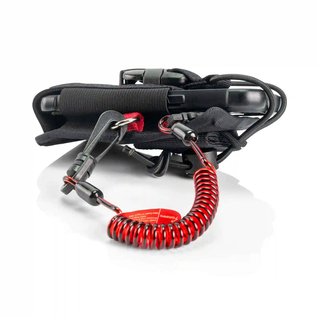 Adjustable Two-Way Radio Holster With Coil E-Tether And E-Catch | GRIPPS, view 3