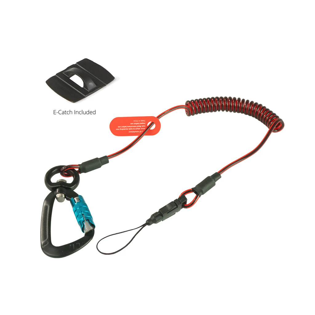 Coil E-Tether With Dual Locking Carabiner & E-Catch | GRIPPS, view 2