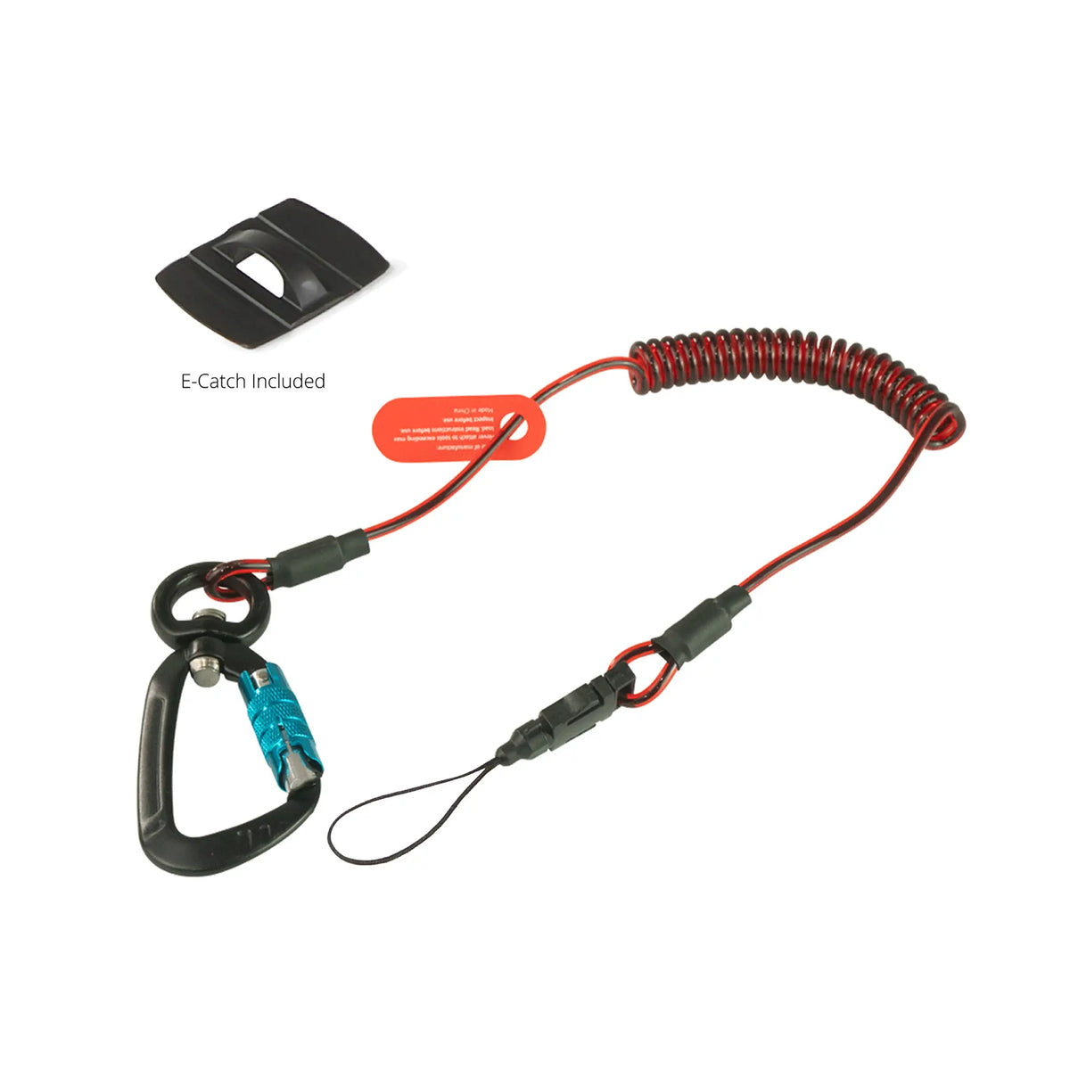 Coil E-Tether With Dual Locking Carabiner & E-Catch | GRIPPS, view 2