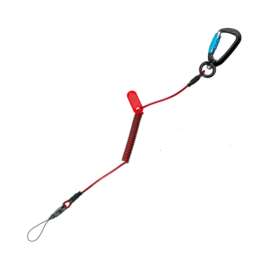 Coil E-Tether With Dual Locking Carabiner | GRIPPS