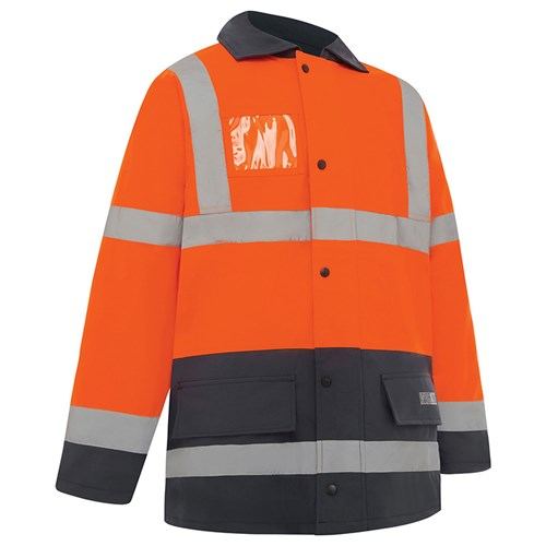 Hi Vis 2 Tone 3/4 Length Wet Weather Taped Jacket - Workwear