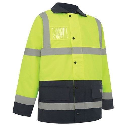 Hi Vis 2 Tone 3/4 Length Wet Weather Taped Jacket - Workwear