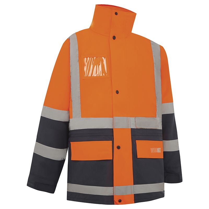 Hi Vis 2 Tone 5 In 1 Waterproof Biomotion Taped Jacket - Workwear